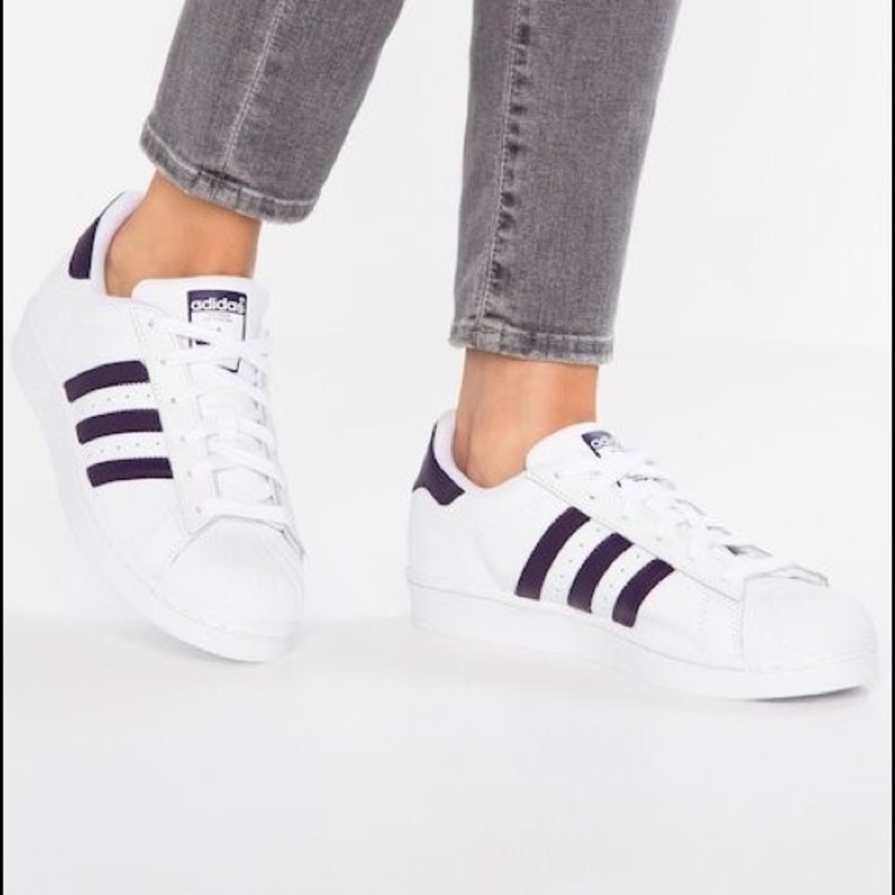 Adidas Superstar Purple Stripes (suede)